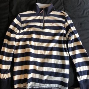 Striped Tommy Hilfiger Collar Long Sleeve Shirt
